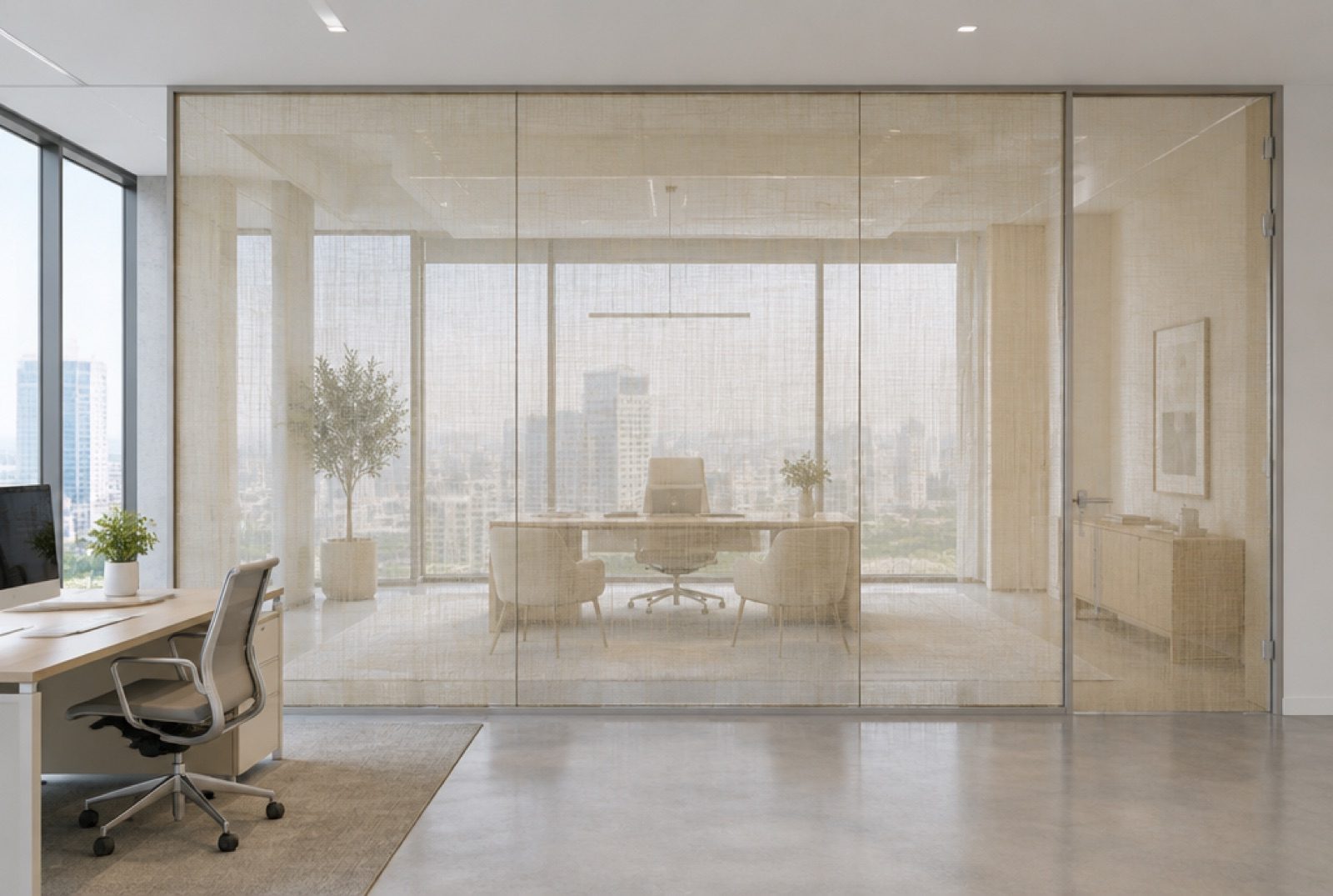 Fabric Laminated Glass Sample
