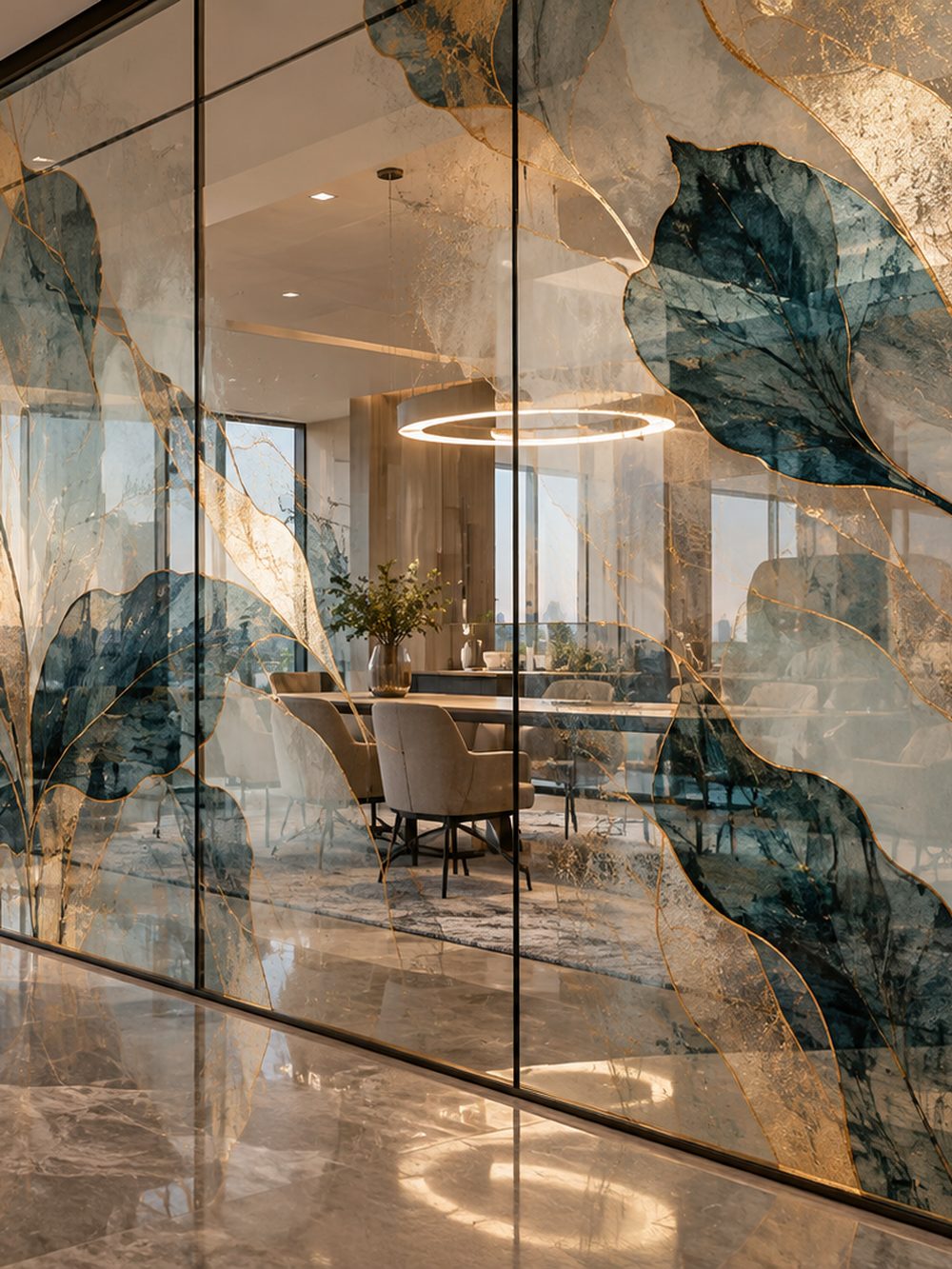 Custom Printed glass design rendering