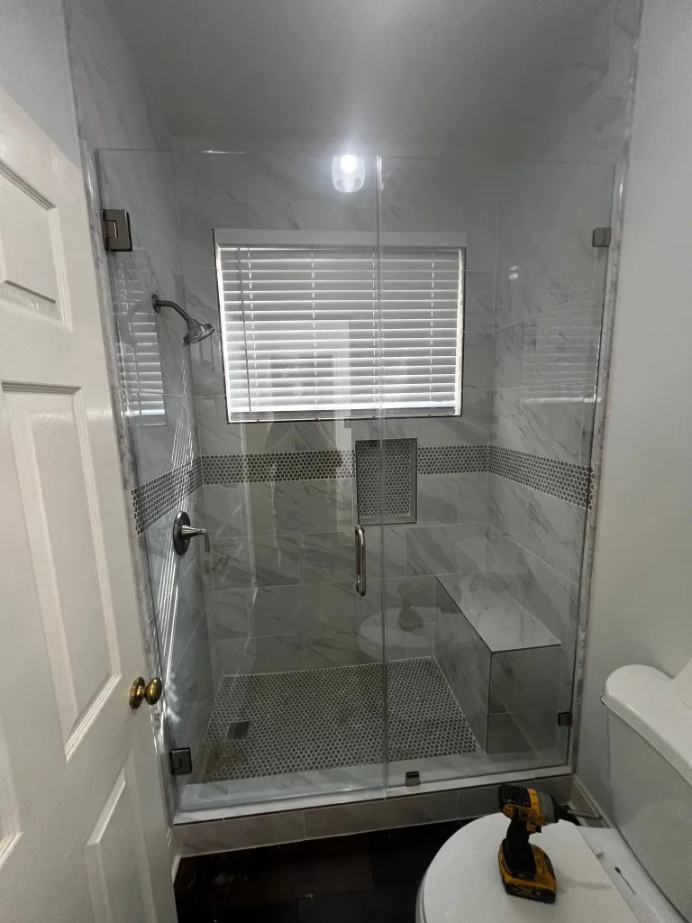 Serene Glass frameless shower installation Houston